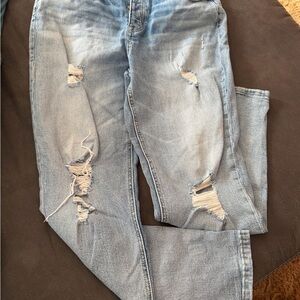Edgely Maurices Light Blue Distressed Skinny Jeans